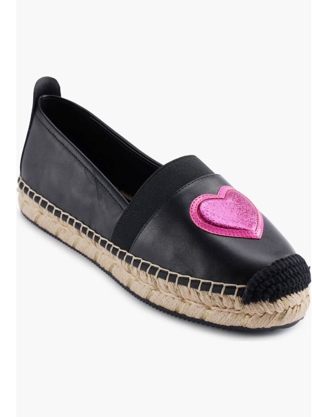NEW Karl Lagerfeld Paris Manika Heart Appliqué Espadrille Sz 8.5